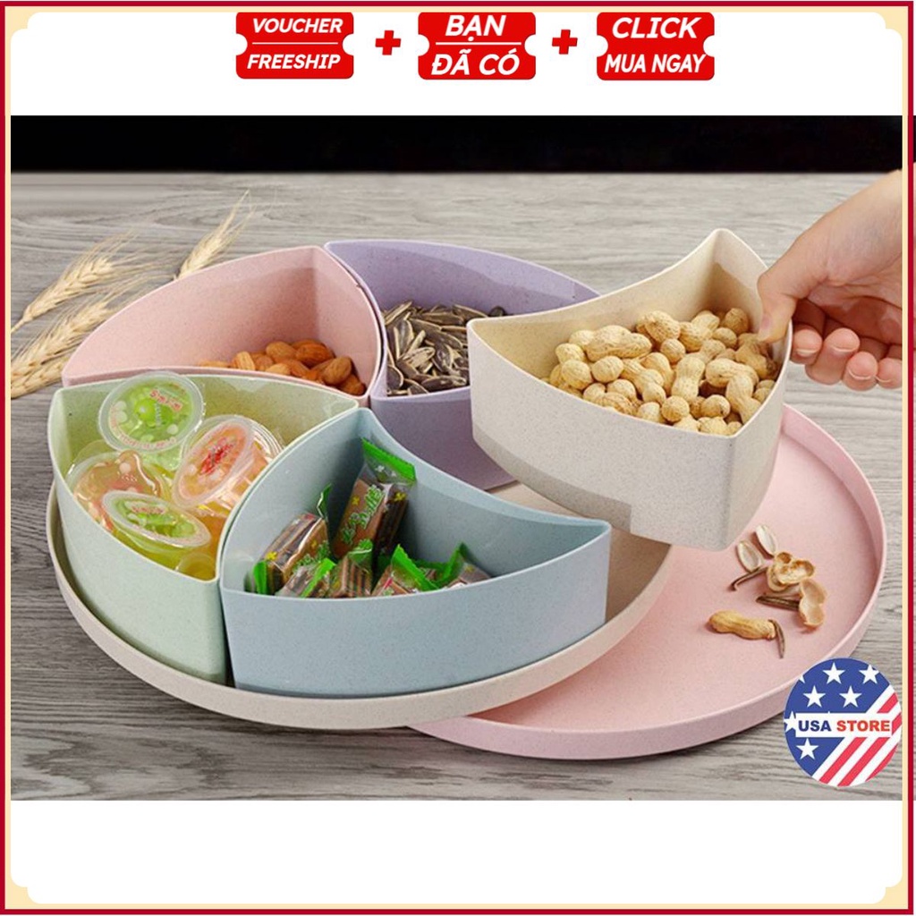 Khay Bánh Kẹo 5 Ngăn Size 28.5cm