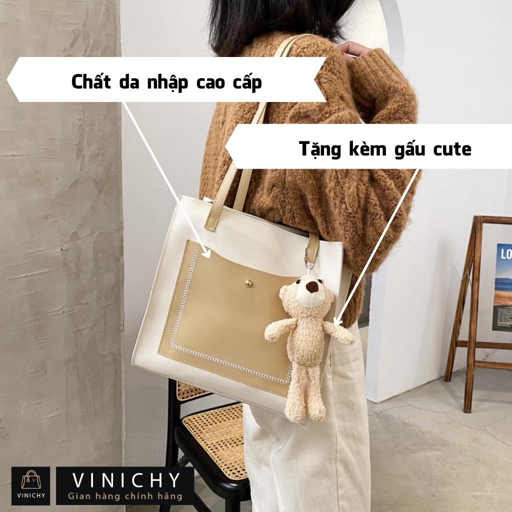 Túi xách nữ đeo chéo, túi đi chơi, đi học VINICHY, da cao cấp size 26cm HA180