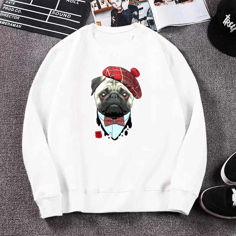 ÁO HOODIE TRẮNG ĐEN HÌNH CỰC ĐẸP