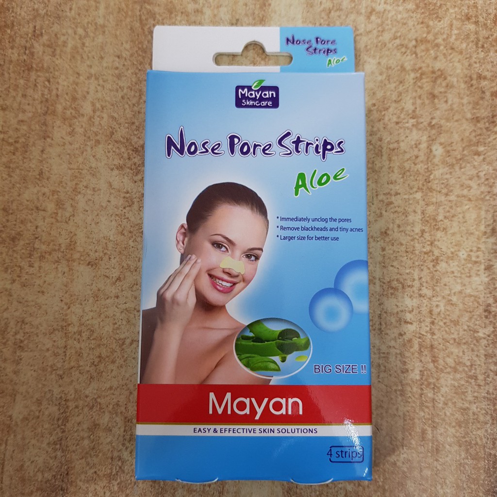 LỘT MỤN CÁM LÔ HỘI - MAYAN NOSE PORE STRIPS ALOE