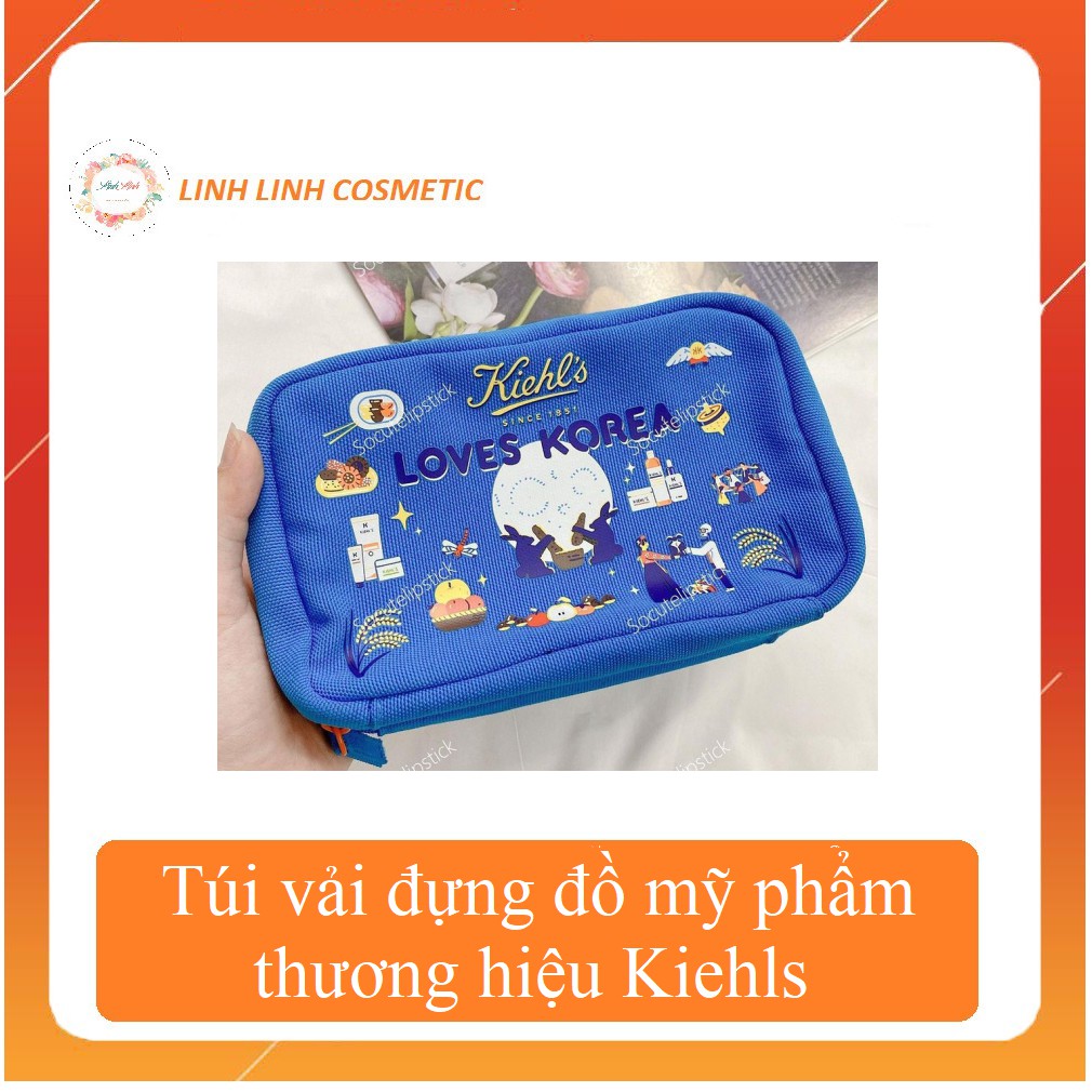 Túi vải đựng đồ mỹ phẩm thương hiệu Kiehls