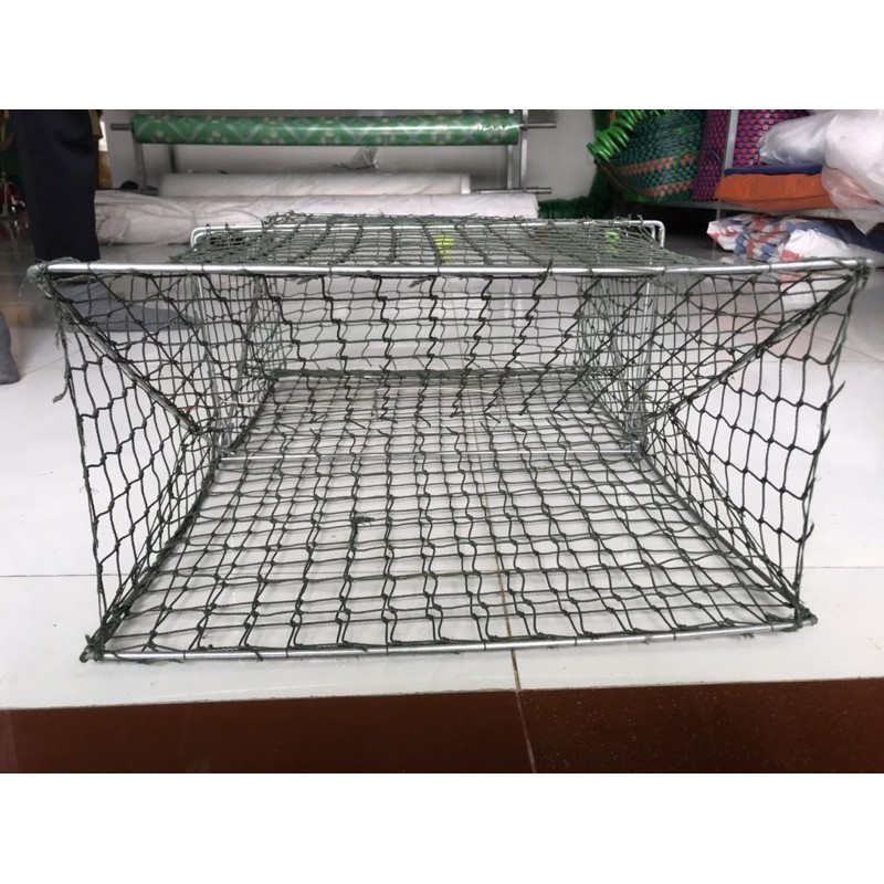 Rập đặc cua (40cm x 60cm x 22cm) móc gài inox, sườn kẻm 4li