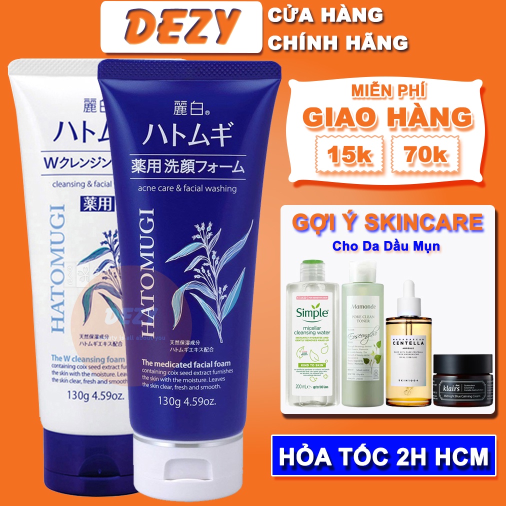 Sữa Rửa Mặt Hatumogi Ý Dĩ Nhật Bản Srm Acne Cleanser Dưỡng Ẩm Da Ngừa Mụn Se Khít Lỗ Chân Lông Trắng Da - Skincare Dezy