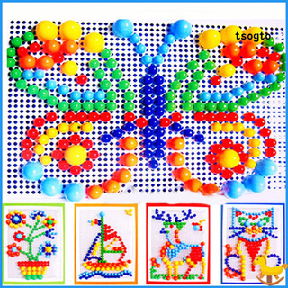 Bộ 296 nút nhựa xếp hình sáng tạo nhiều màu sắc cho bé