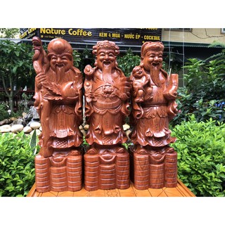 Tam Đa Gỗ Hương Cao 50 Cm Bộ Phúc Lộc Thọ