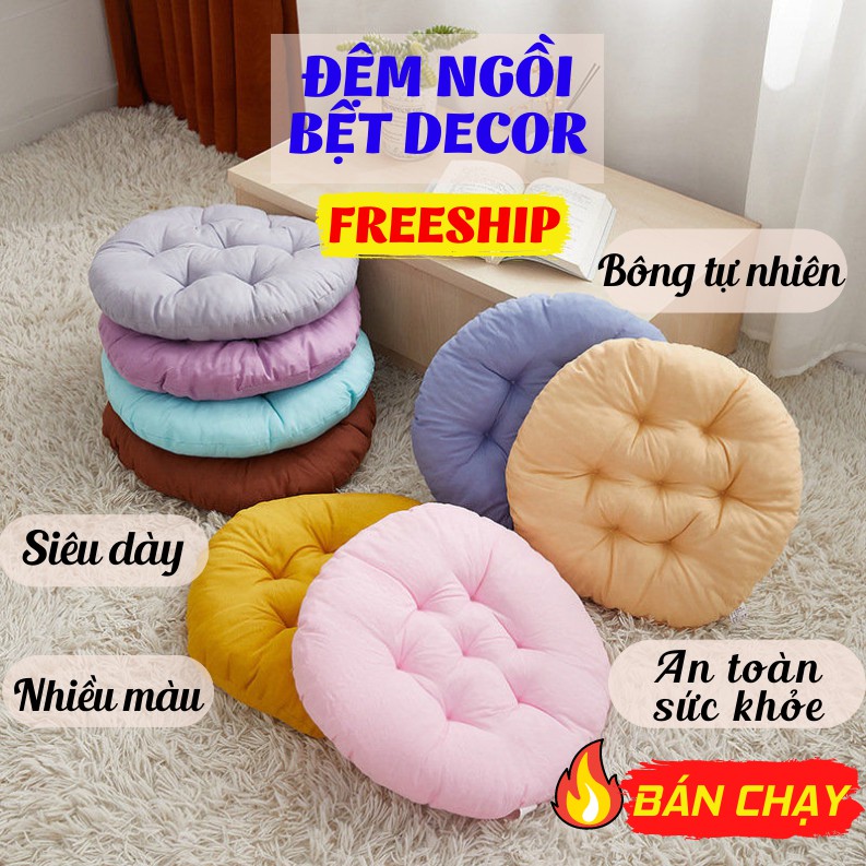 Đệm Ngồi Bệt Kiểu Nhật, Nệm Lót Ghế Bông Kiểu Tròn Sang Trọng Nhiều Màu PAPAA.HOME