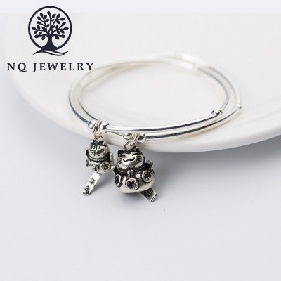 Lắc bạc charm mèo thần tài - NQ Jewelry
