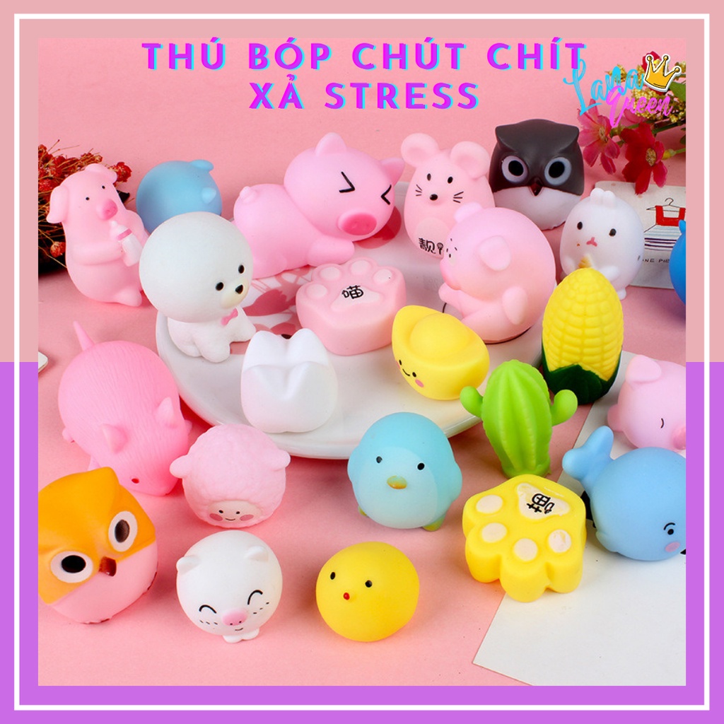 Squishy mini mochi giá rẻ đồ chơi giảm stress hình thú bóp tay silicon - LANA QUEEN