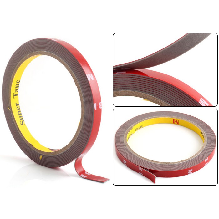 Cuộn băng keo dán hai mặt bằng xốp acrylic siêu dính dành cho trang trí viền xe hơi chuyên dụng