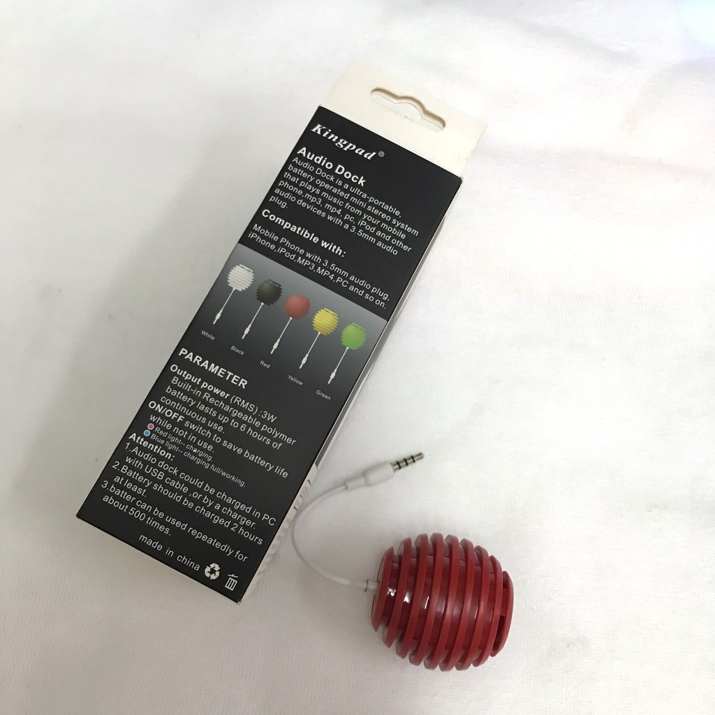 Loa mini Audio Dock Kingpad cho dt, máy nghe nhạc Mp3, Mp4, PC, iPod và các thiết bị có jack 3.5mm
