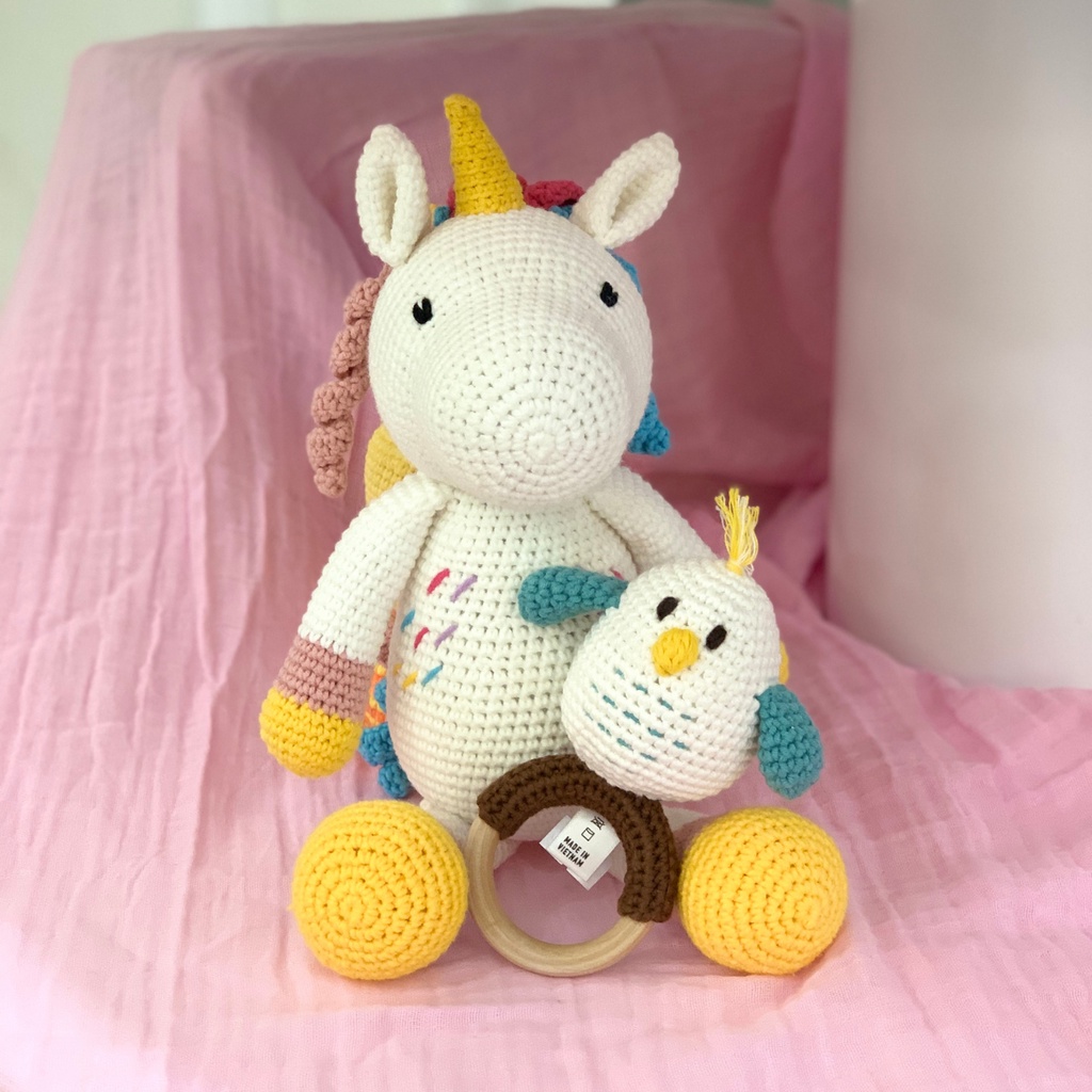 Thú nhồi bông cao cấp CHIPPIANDCO Kỳ lân cầu vồng - Unicorn 35 cm