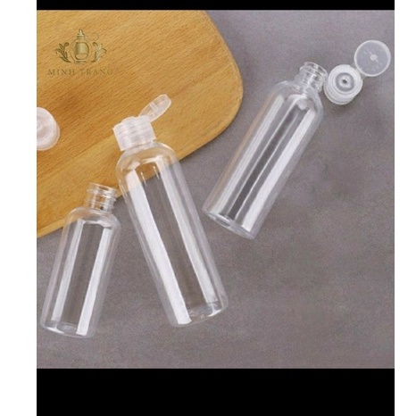 Chai nắp bật 50ml/100ml/30ml chiết mỹ phẩm dùng khi đi du lịch