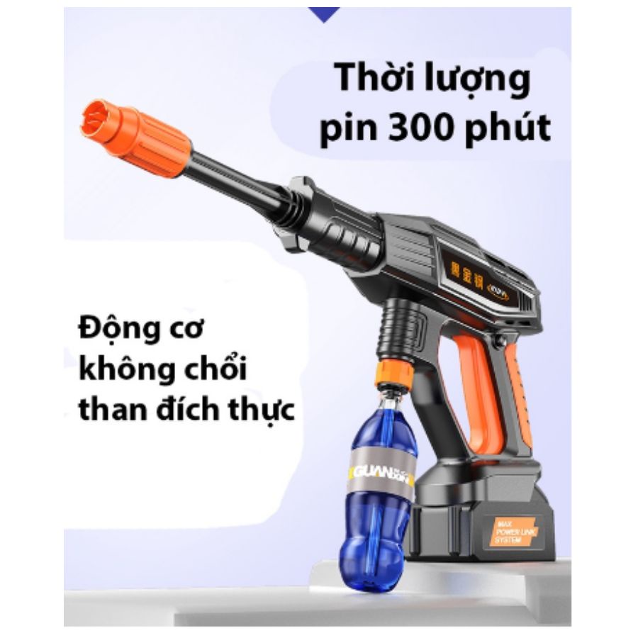 Máy rửa xe mini cầm tay áp lực lớn