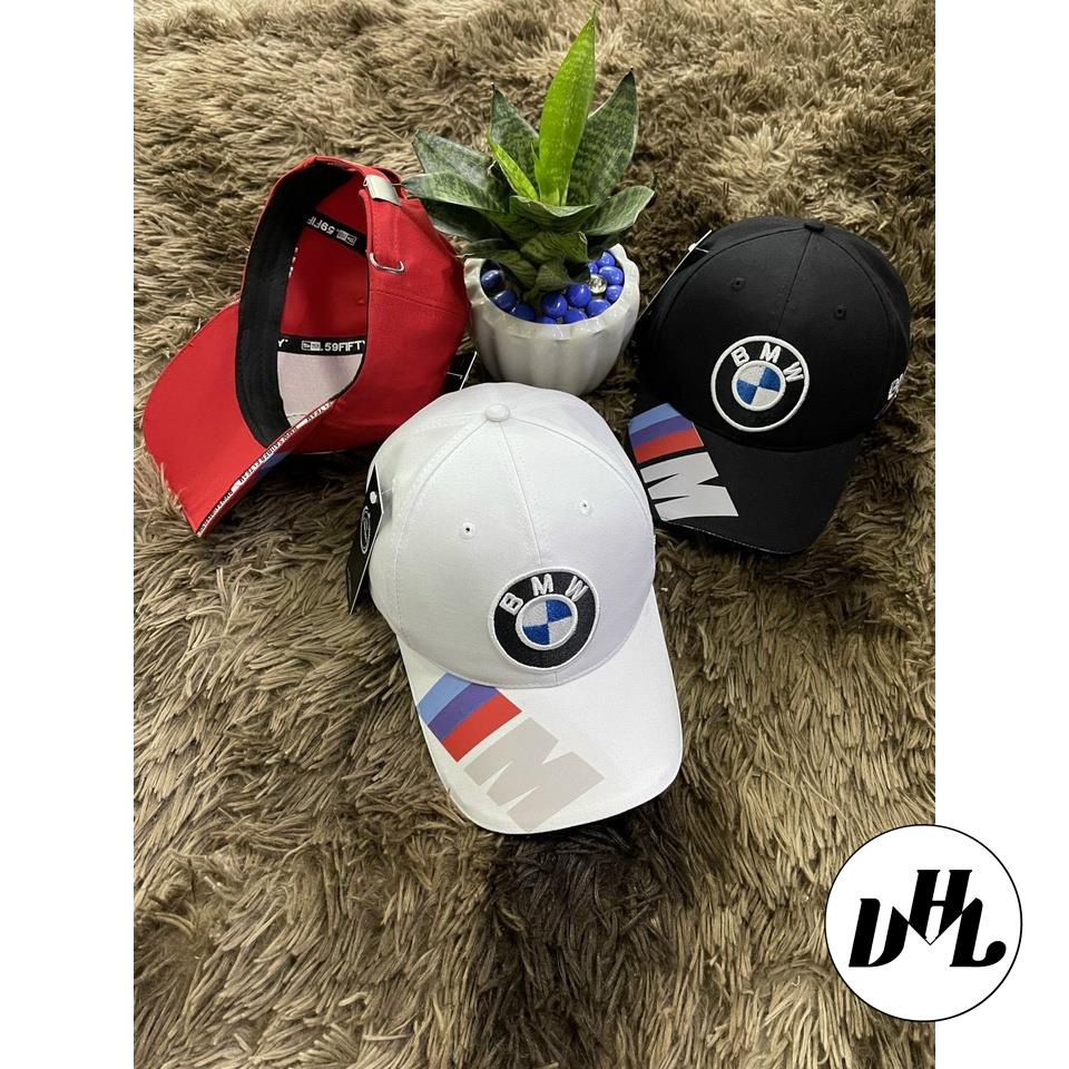 (Hàng VNXK) Nón kết XE ĐUA tem xe BMW thêu Logo chỉ bóng nổi (Ảnh thật) - Race4
