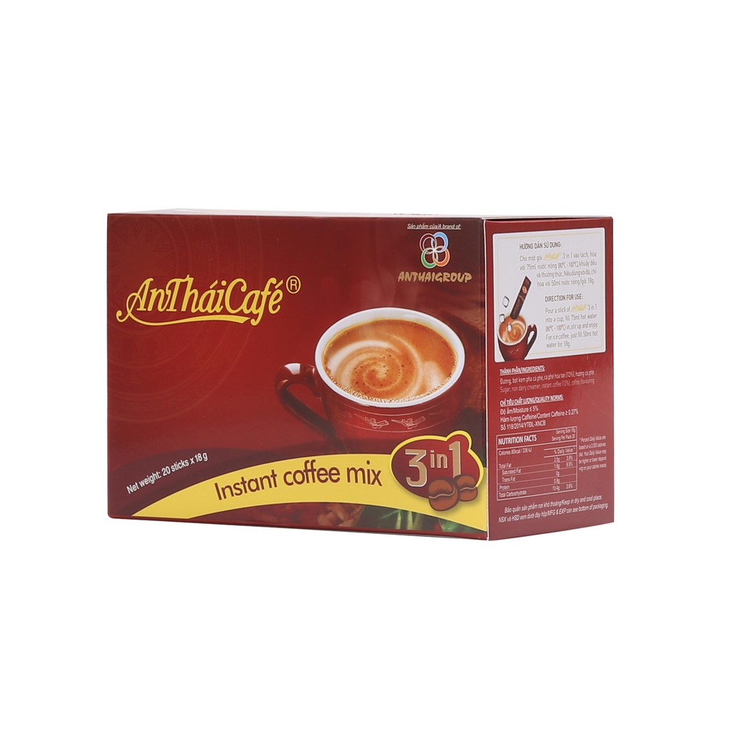 Cà Phê Sữa 3 Trong 1 An Thái (20 gói x 18gr) - AnTháiCafé | BigBuy360 - bigbuy360.vn