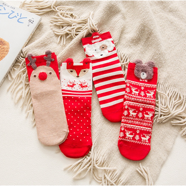 📛 RẺ VÔ ĐỊCH 📛 tất nữ, vớ nữ cao cổ họa tiết giáng sinh noel xinh xắn, dễ thương