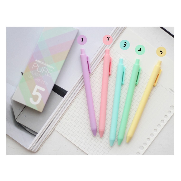 Bút bi gel Kaco Pure, 0.5mm nhiều màu