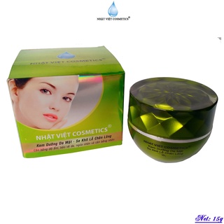NHẬT VIỆT COSMETICS - Kem dưỡng da mặt, Se khít lỗ chân lông chiết xuất Trà xanh và Cám gạo (15g)