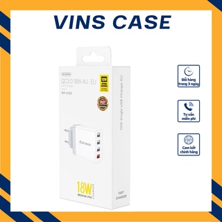 Củ sạc 4 cổng usb qc3.0 4 18w wk wp-u125 dòng youpin , sạc nhanh, phích cắm 4 cổng