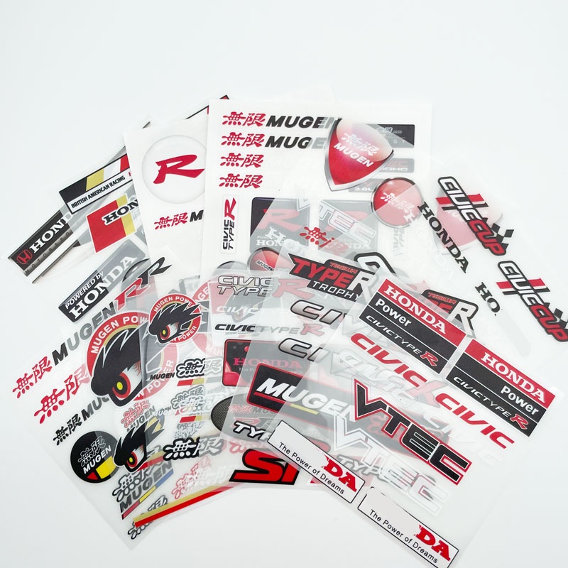Sticker Dán Trang Trí Cửa Sổ Xe Hơi Honda Mugen XR-V CR-V UR-V CR-Z Fit Pilot Typer VTEC CIVIC City