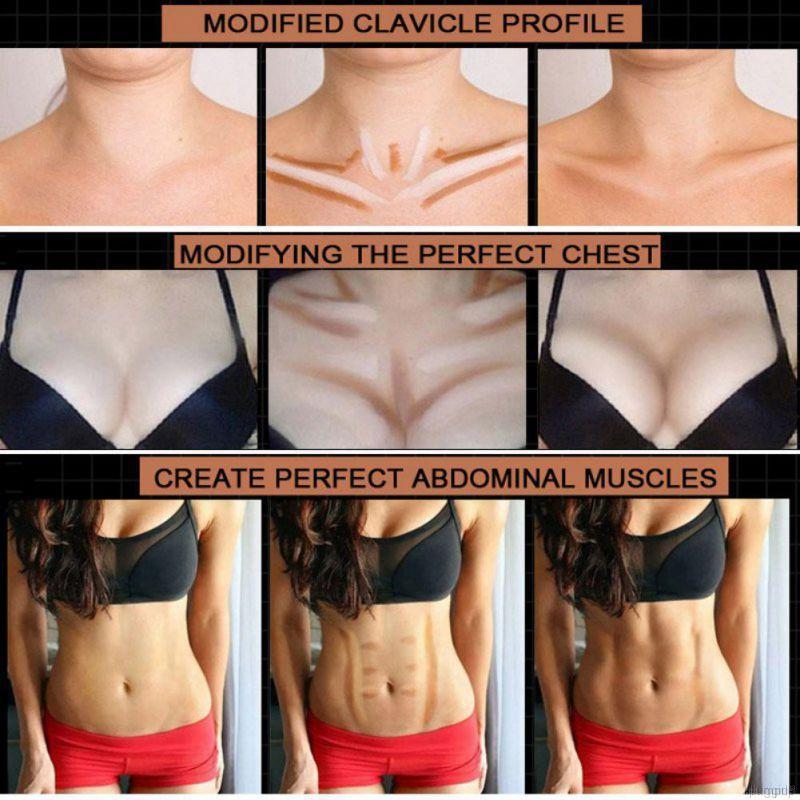 [Hàng mới về] Thỏi kem tạo khối và bắt sáng hai đầu trang điểm 3D tiện dụng