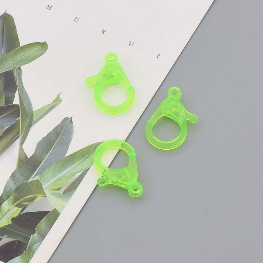 Set 10 móc khóa càng cua trong suốt nhiều màu sắc dùng để tự làm đồ trang sức