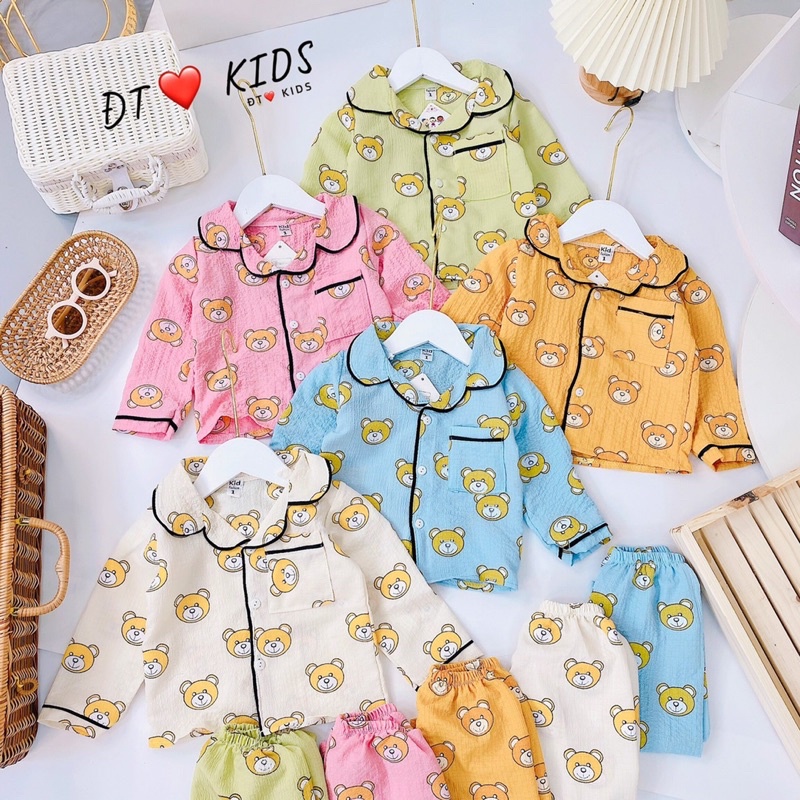 Bộ Pijama cho bé trai và bé gái🍎FREESHIP❤️Đồ bộ dài tay cho bé trai/ bé gái