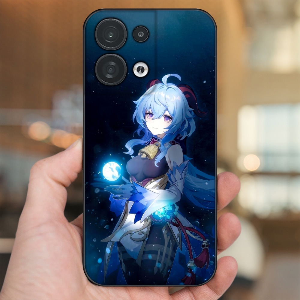 Ốp lưng Oppo Reno 8 5G viền đen in hình Ganyu Genshin Impact