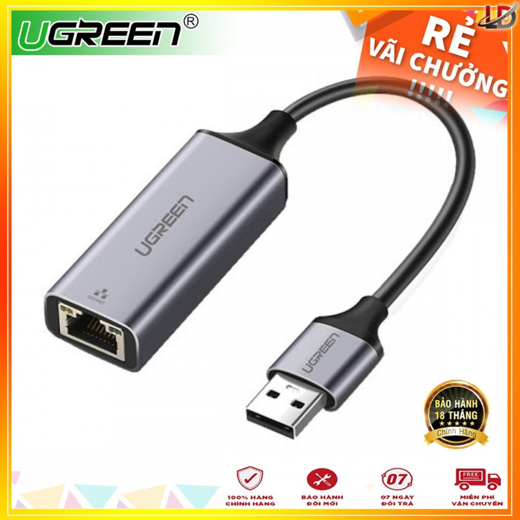 Cáp chuyển USB 3.0 sang Lan RJ45 tốc độ Gigabit 10/100/1000Mbp Ugreen 50922