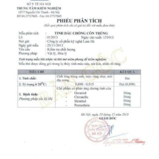 Tinh dầu chống côn trùng 100ml Lam Hà
