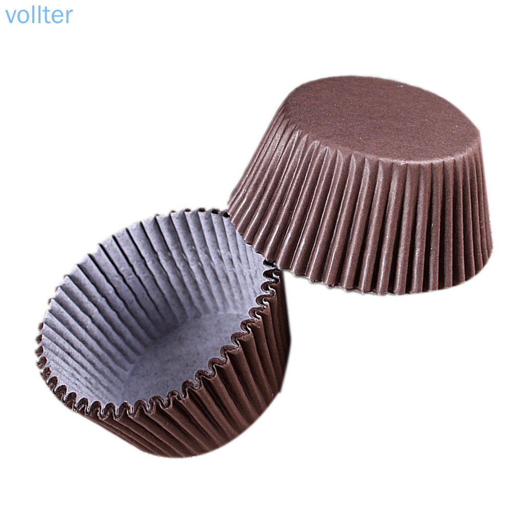 Bộ 100 cốc giấy lót bánh cupcake nhiều màu sắc tiện dụng
