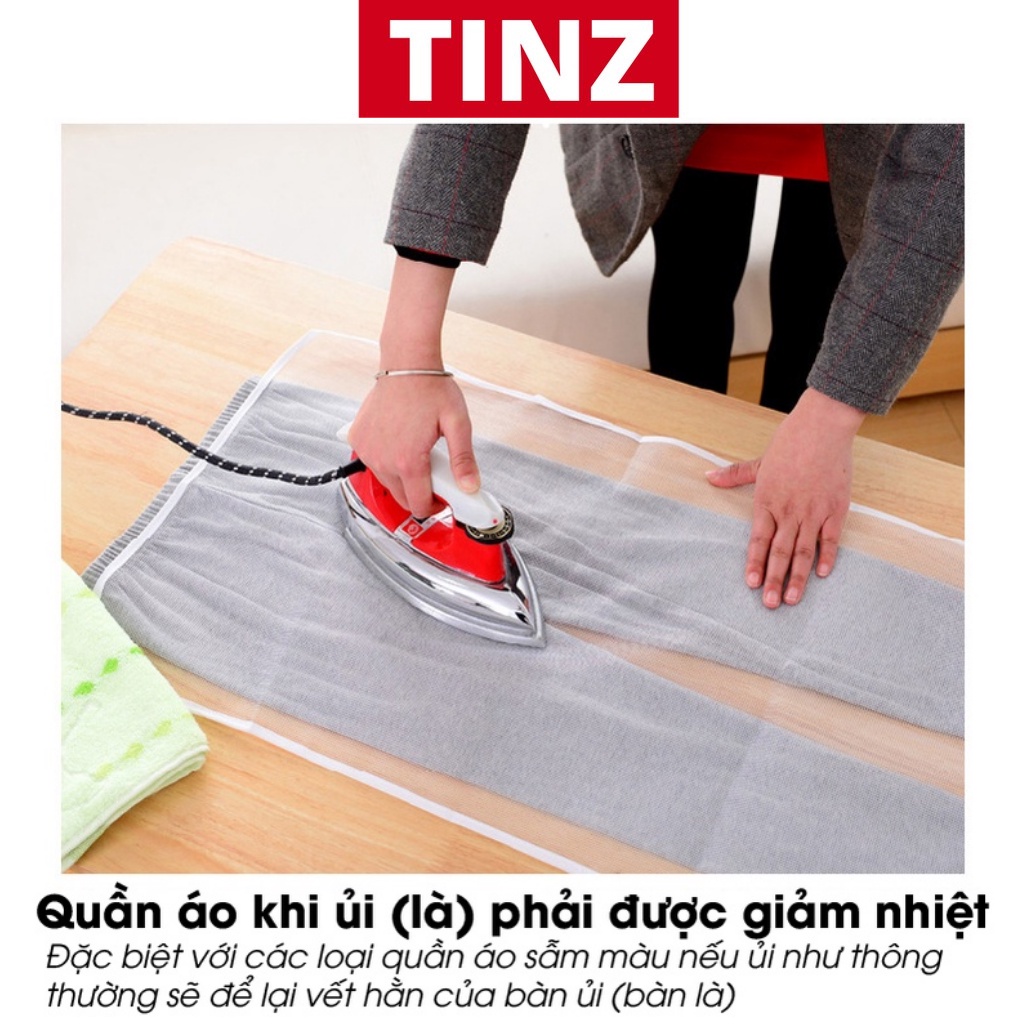 Tấm lót bàn là ủi bảo vệ quần áo cách nhiệt không bị cháy không vết nhăn kích thước 40x60cm TINZ|mã GN-40x60