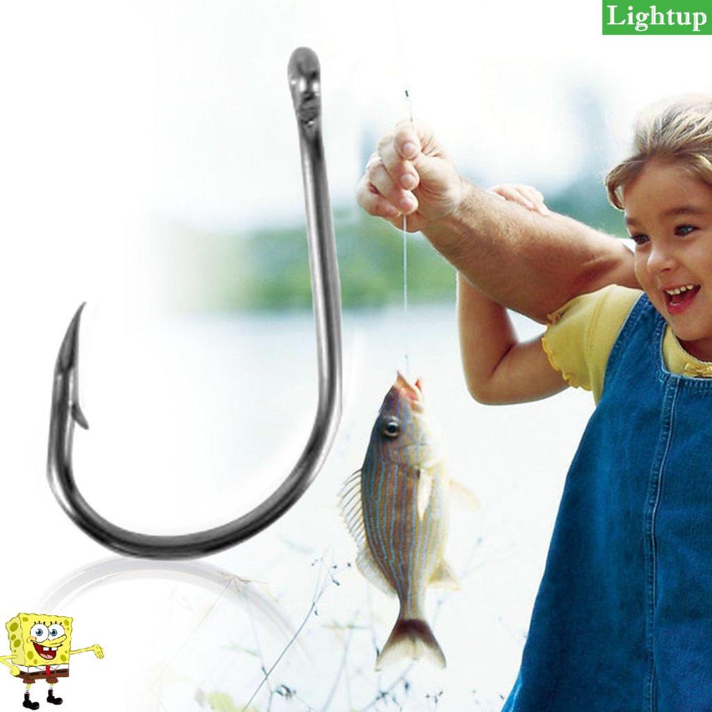 1 Bộ 100 Cái 10 Kích cỡ 3 # - 12 # Móc Câu Bạc Đen Có Hộp Đựng (7.2)