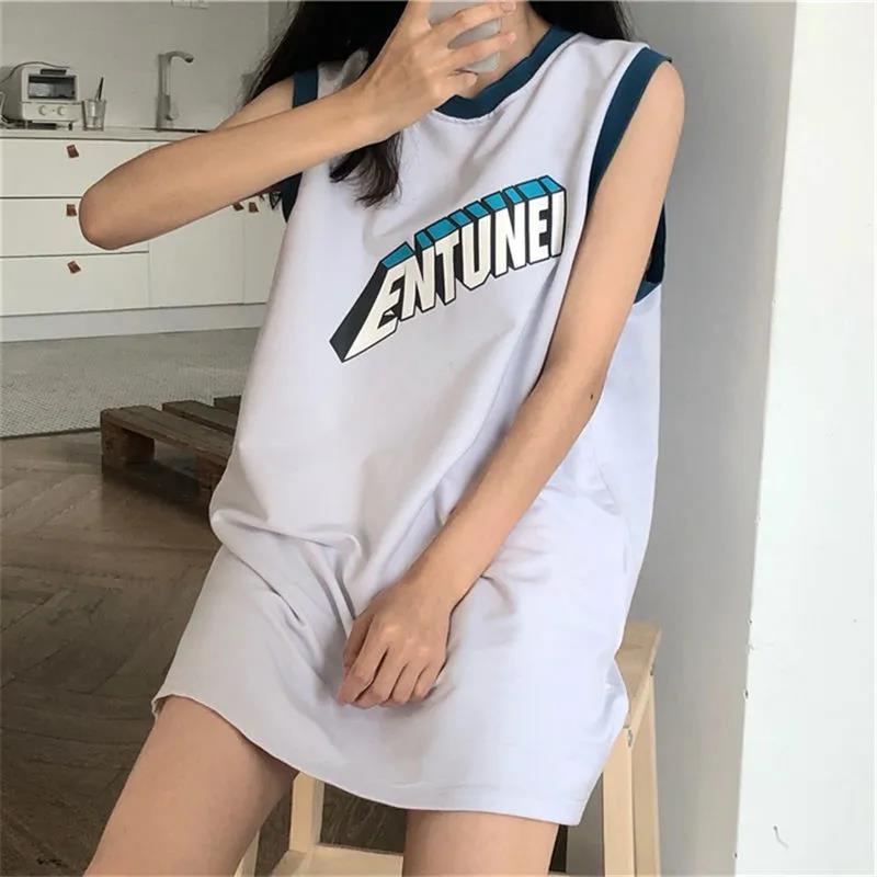 Áo Thun Sát Nách Dáng Rộng Phong Cách Thể Thao Thời Trang Mùa Hè Cho Nữ