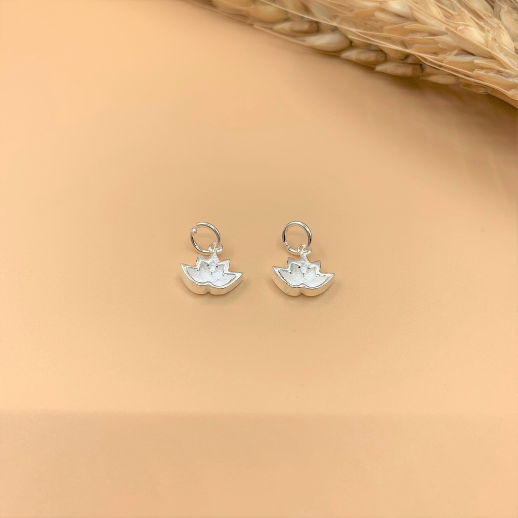 Charm móc treo biểu tượng hoa sen loại bé - Charm Bạc 925 - Mã CB705