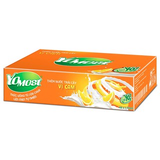 Thùng 48 Hộp Sữa Chua Lên Men Tự Nhiên Yomost Vị cam (170ml/Hộp)