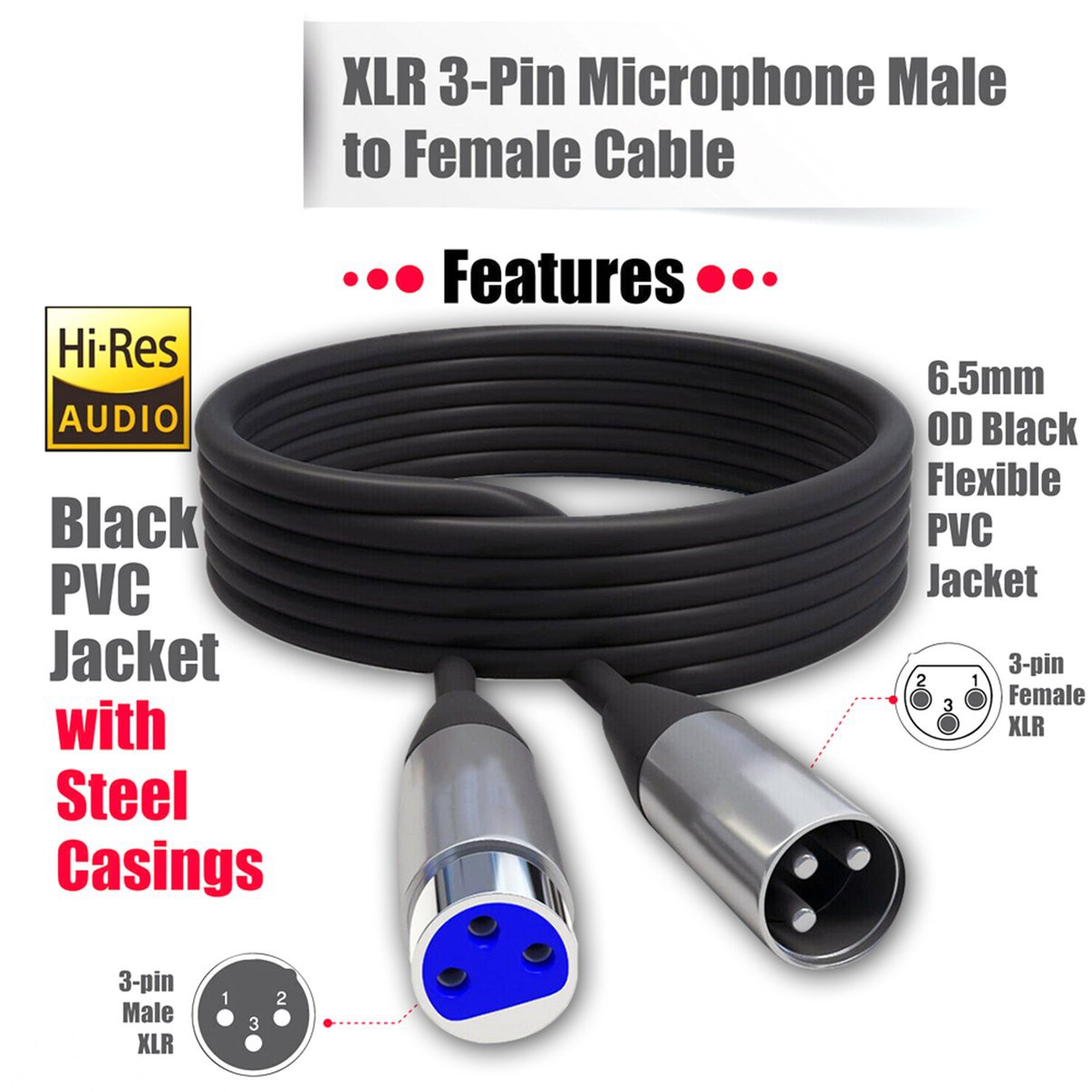 Cáp Micro Xlr 3-pin | BigBuy360 - bigbuy360.vn