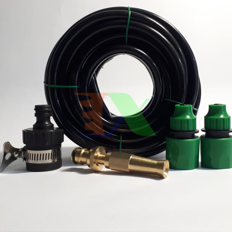 Bộ vòi xịt nước tưới cây, rửa xe bằng đồng chất lượng cao + 20m dây 8/11