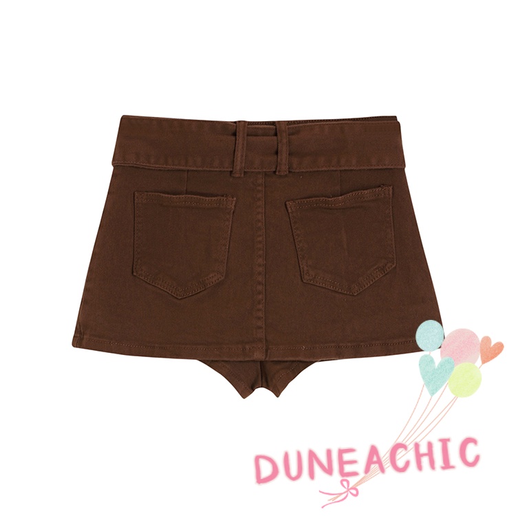 Quần Short Lưng Cao Phối Khóa Thời Trang Đường Phố Cá Tính Cho Nữ