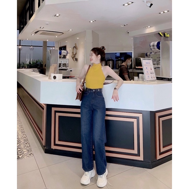 Quần jean ống rộng hàng VNXK lưng cao 5 nút form dáng cực chuẩn ( kèm hình thật) | BigBuy360 - bigbuy360.vn