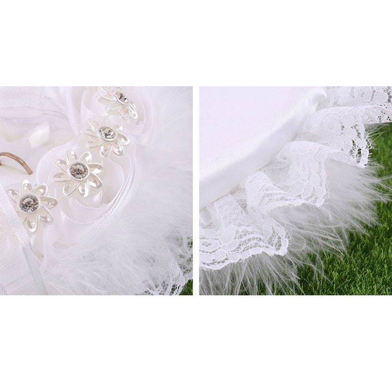 Gối Để Nhẫn Cưới Phối Ren Hoa Trang Trí Sang Trọng