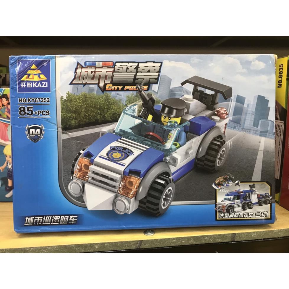 Bộ đồ chơi lắp ráp KAZI Xe police