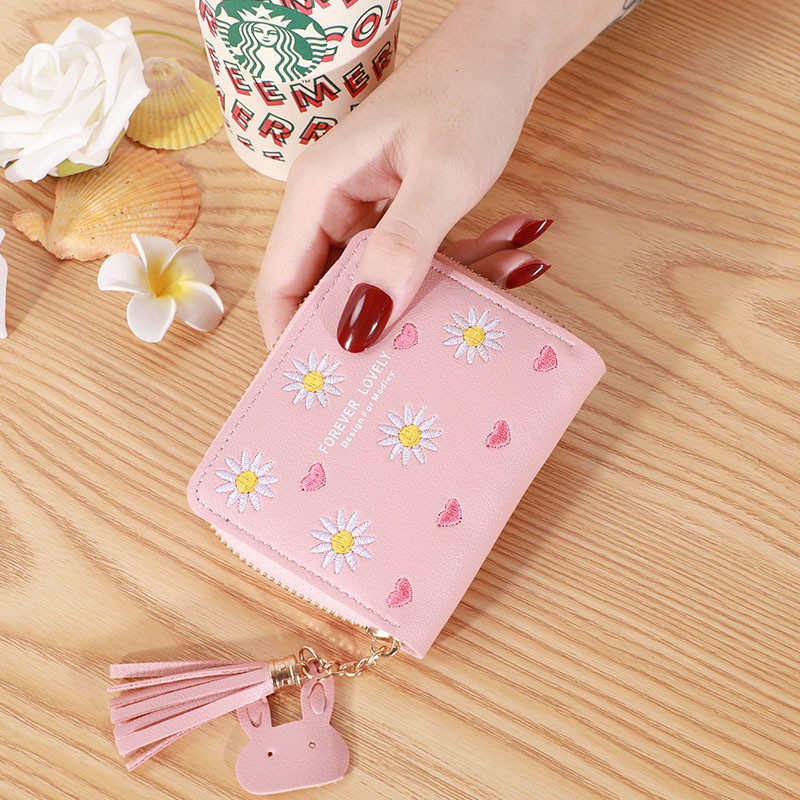 Ví nữ mini cute ngắn cao cấp FOREVER LOVELY nhỏ gọn nhiều ngăn thời trang VD420