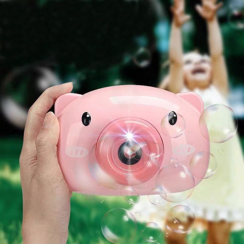 Đồ chơi máy ảnh thổi bong bóng hình heo / lợn