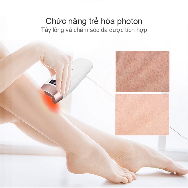 Thiết Bị Tẩy Lông Ckeyin MT097 Công Nghệ IPL Hiệu Suất Cao Không Gây Đau Giúp Trẻ Hóa Da Với 990000 Lần Đèn Chớp | BigBuy360 - bigbuy360.vn