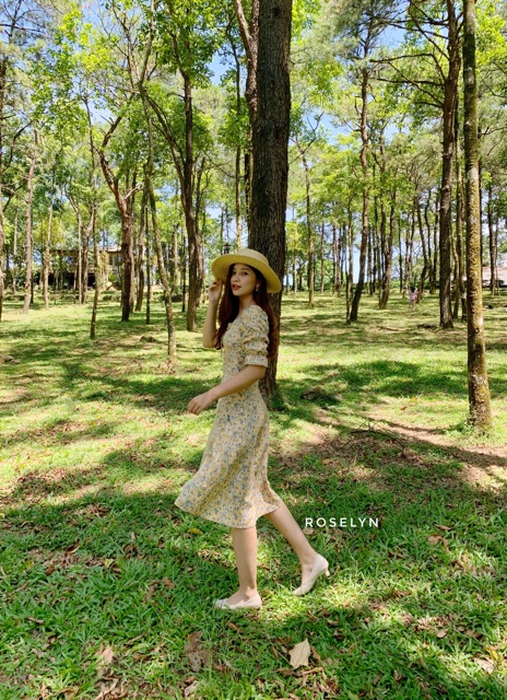 Váy xẻ hoa nhí Roselyn Silla Dress | BigBuy360 - bigbuy360.vn