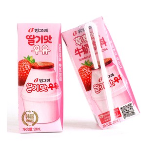 [Hàng Chính Hãng] Sữa Dâu Binggrae Lốc 6 Hộp