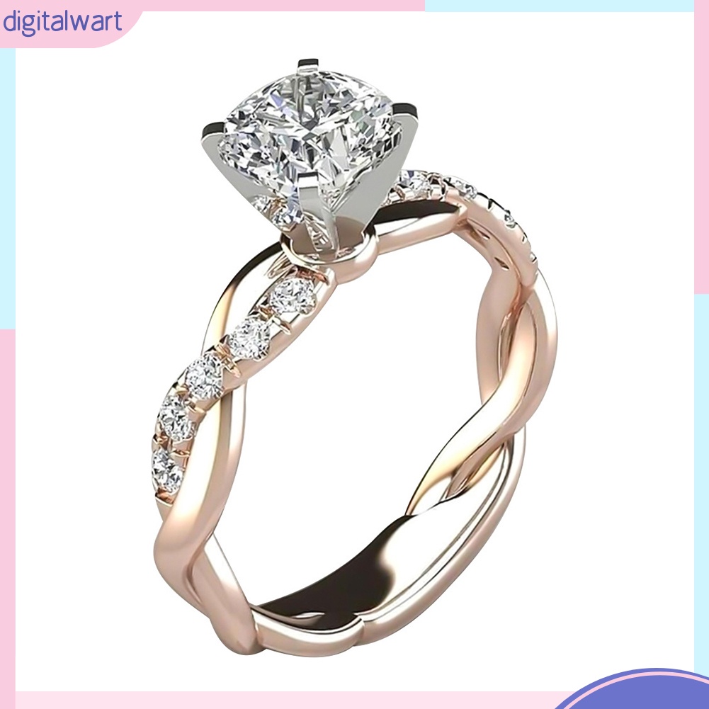Nhẫn hợp kim đính đá zircon thời trang sang trọng dành cho nữ
