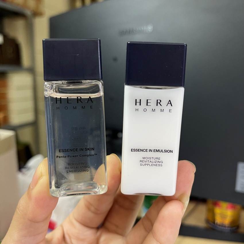 Nước hoa hồng và sữa dưỡng da cho nam Hera Homme Essence in Skin Trial Kit - Dưỡng da nam Hera;Nước cân bằng da nam Hera