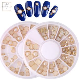 [Hàng mới về] Hộp charm trang trí móng tay 3D ánh nhũ bằng kim loại DIY